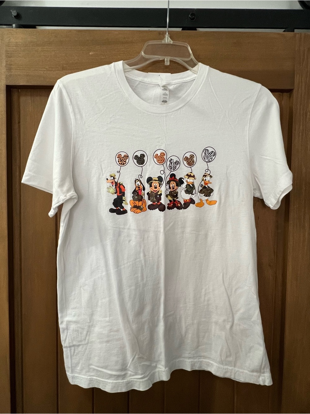 Disney White Graphic T-Shirt with Animal Kingdom dressed Characters